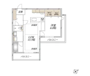 (仮称)市ノ坪メゾン【3階】の間取り