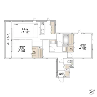(仮称)市ノ坪メゾン【2階】の間取り