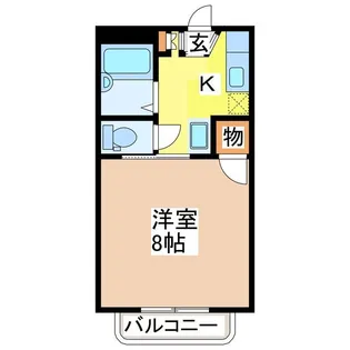 沖本ハイツC【1階】の間取り