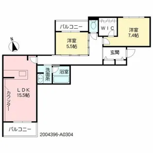 LH5101 KUHONJI【3階】の間取り