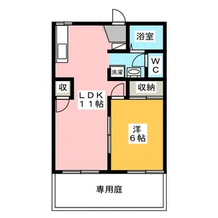 エスポワールK・1【1階】の間取り