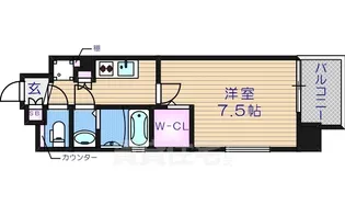 ポルト・ボヌール天王寺ミラージュ【5階】の間取り