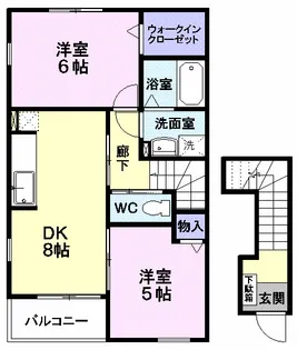 メゾン・カルム A【2階】の間取り