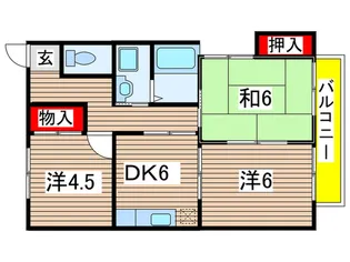 第6コーポ青山【2階】の間取り