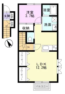 カノッサ茄子川【2階】の間取り