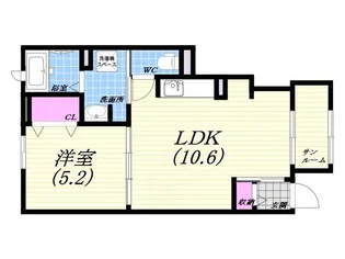 アドニスA【1階】の間取り