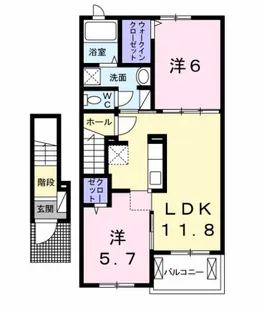 ダグラスポートIII【2階】の間取り