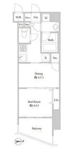 ルクレ東上野レジデンス【11階】の間取り
