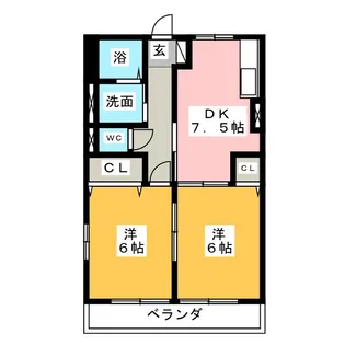 センターヴィレッジ【2階】の間取り
