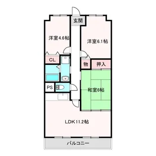 レジデンシア北田辺【2階】の間取り