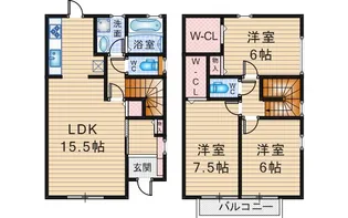ローズコート中桜塚【1階】の間取り