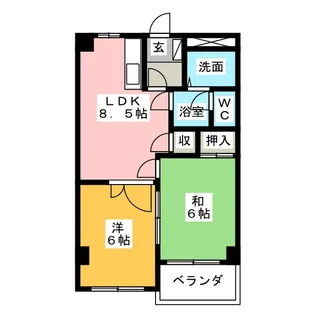 コンフォート楠【1階】の間取り