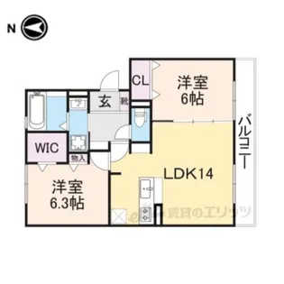 リヴァージュ【3階】の間取り