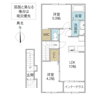 仮)那珂市菅谷字杉原新築アパート【2階】の間取り
