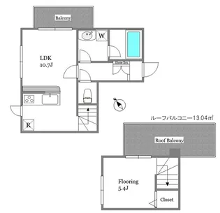 デュオ・スカーラ渋谷【7階】の間取り