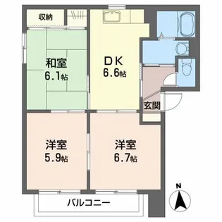 バリュージュハヤカワ A【2階】の間取り