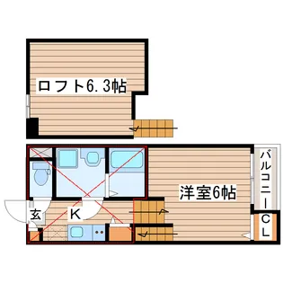 RETINA太子堂I【1階】の間取り