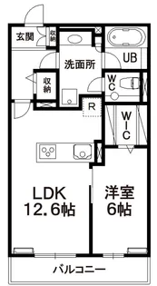 ヒルズレジデンシャルD23【1階】の間取り