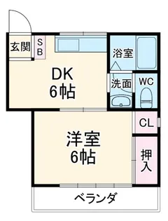 サンライズコーポトミタ【2階】の間取り