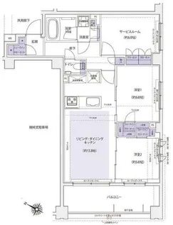 KDXレジデンス横濱紅葉坂【2階】の間取り