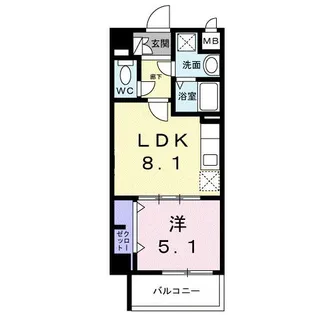 ファミール開南II【4階】の間取り