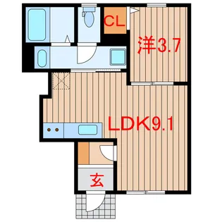 リーブルファイン船橋芝山【1階】の間取り