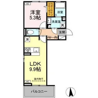 セレスティア桜木【3階】の間取り