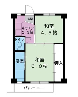ビレッジハウス松寄2号棟【2階】の間取り