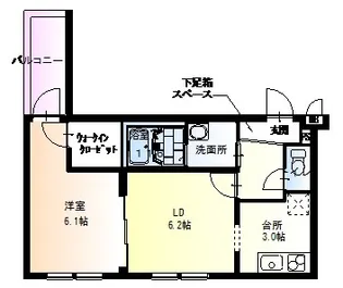 フジパレス若江岩田【1階】の間取り