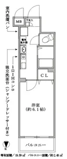 ドエル心斎橋【7階】の間取り