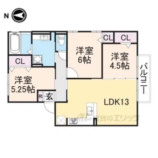 アプロディールハート3【2階】の間取り