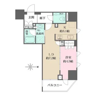グランスイート四谷エクシア【11階】の間取り