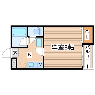 コーポ中城【1階】の間取り