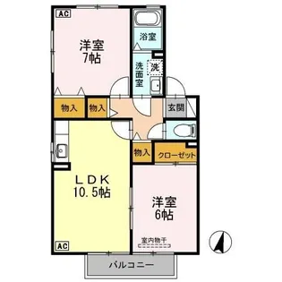 カーサ【2階】の間取り