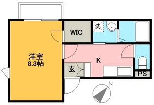GREEN ROOF【2階】の間取り