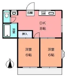 メゾンドナッツ【2階】の間取り