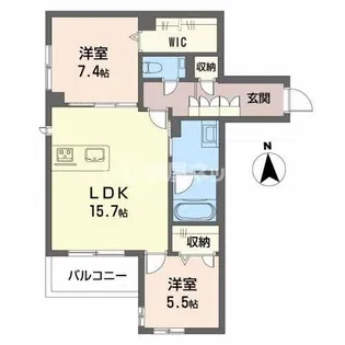 セレーノ吹上【2階】の間取り