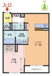Refiant灯明寺【1階】の間取り