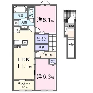 ラヴィット!II【2階】の間取り