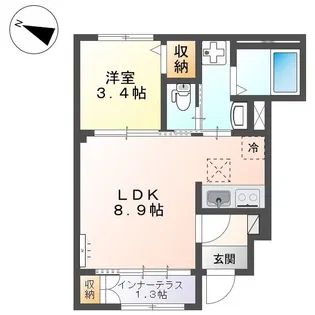 スリーステップ【1階】の間取り