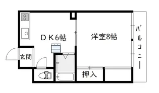 第2重永マンション(1DK)【3階】の間取り