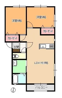 カーサフェリーチェ陽光【2階】の間取り