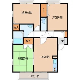 ロイヤルタウン三条 八番館【2階】の間取り