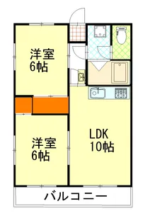 ユーハイツ【1階】の間取り