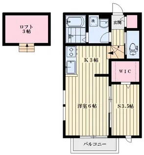 カーサKナルセ【2階】の間取り