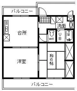 サンライフ大門【2階】の間取り