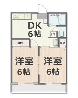 コガハイム B棟【2階】の間取り