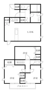 徳島県徳島市住吉1【一戸建】の間取り