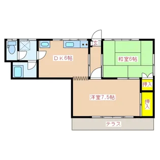 2DKの間取り画像