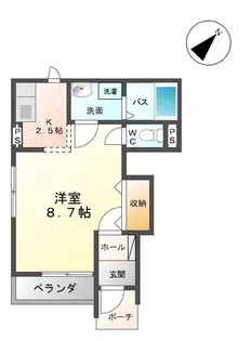 サニーフラット・K【1階】の間取り